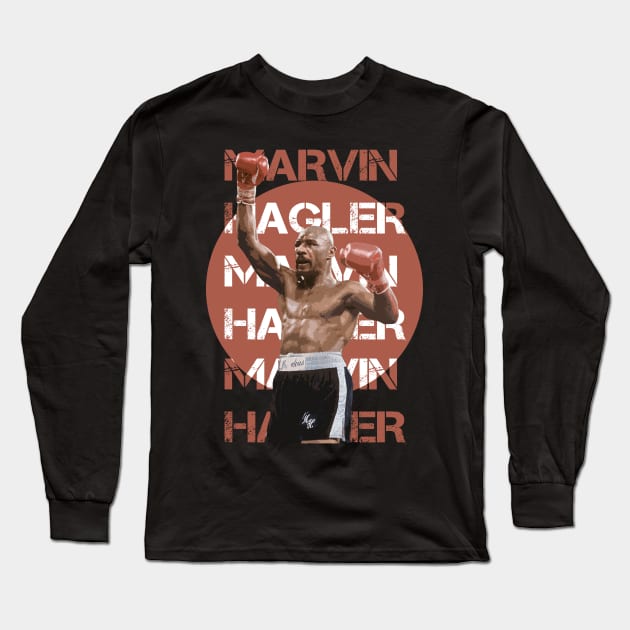 marvin hagler new era Long Sleeve T-Shirt by aldistar